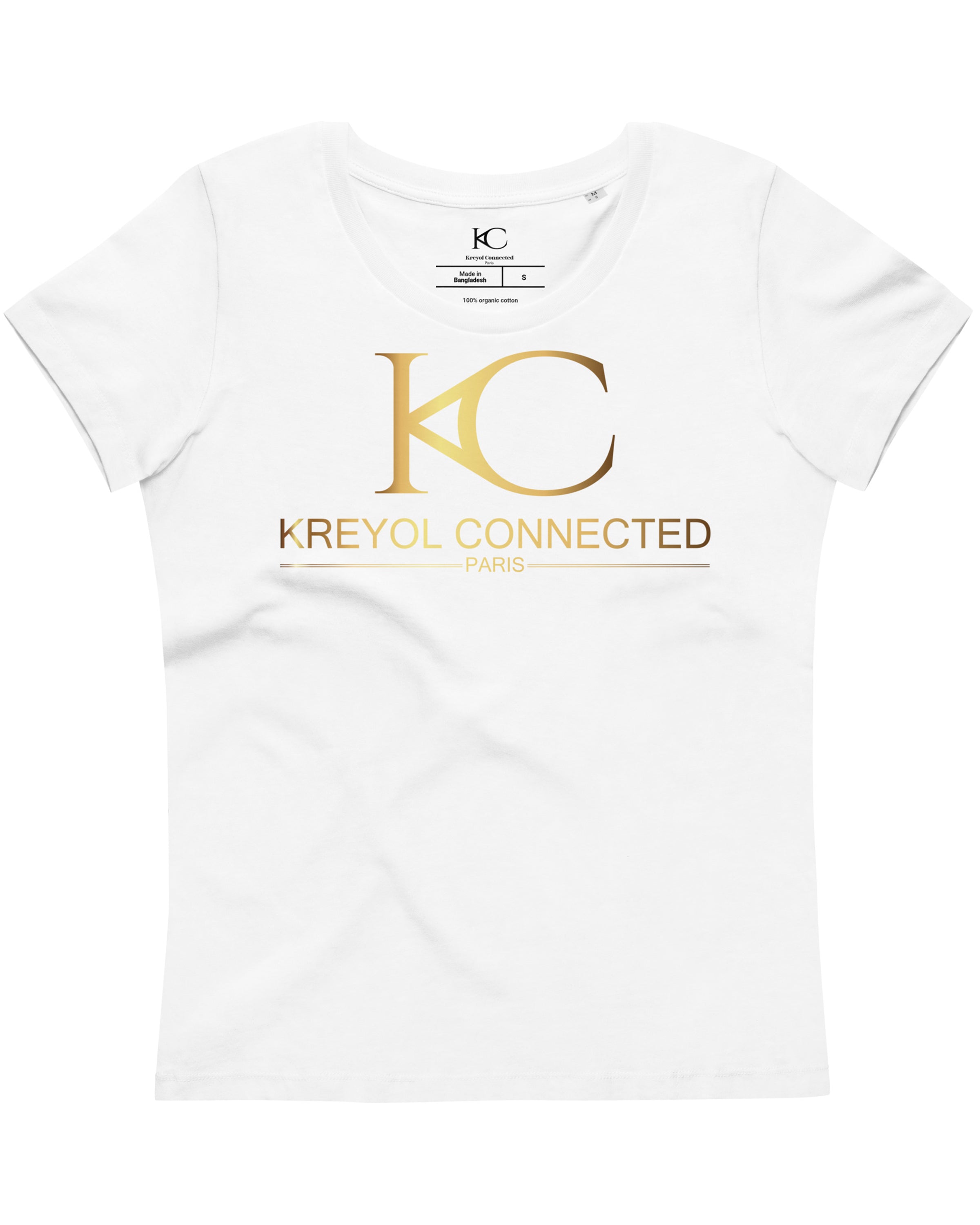 T-Shirt classique éco-responsable femme | Rose-belle#couleur_blanc