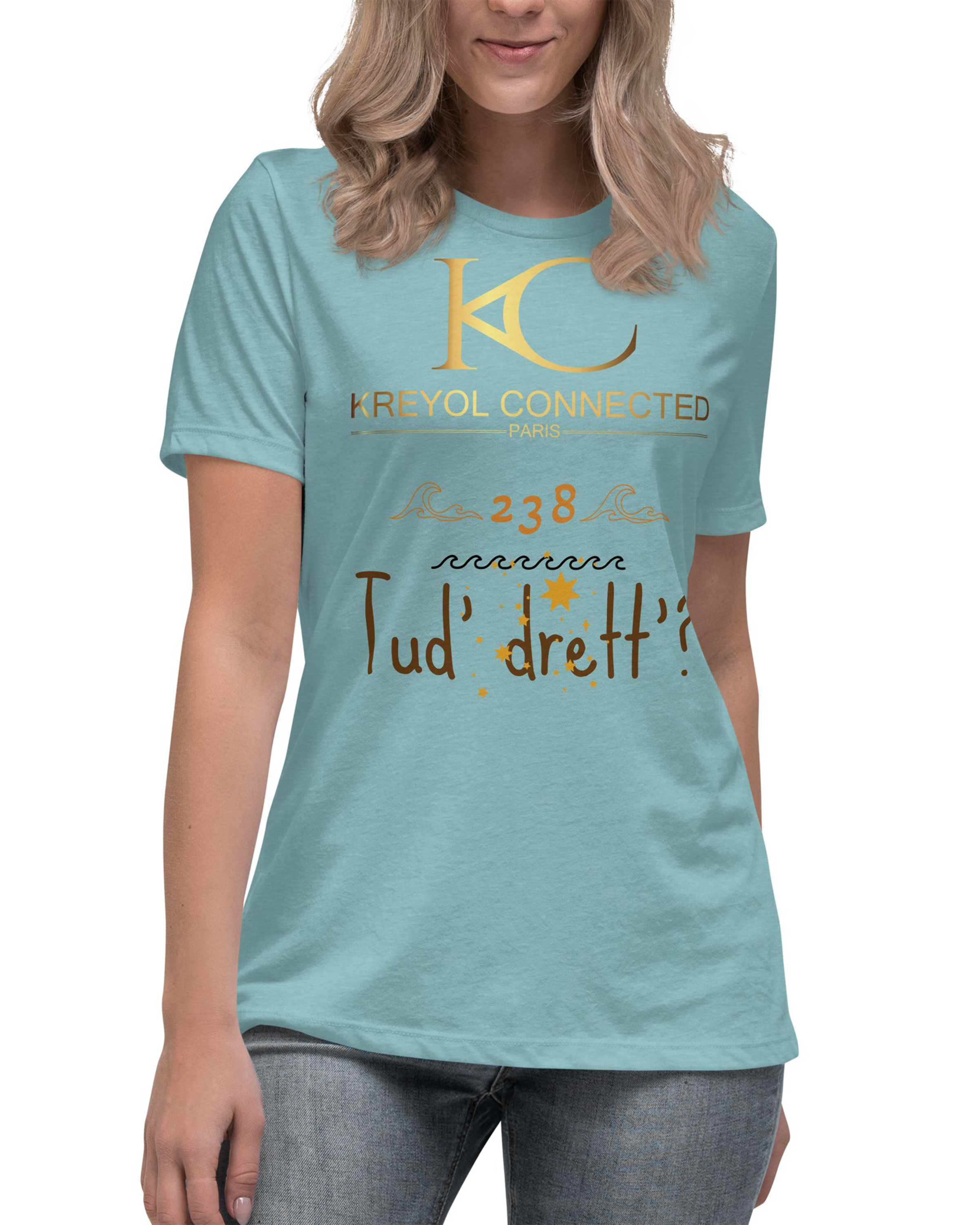 T-shirt Décontracté Femme - Cabo verde#couleur_heather blue lagoon