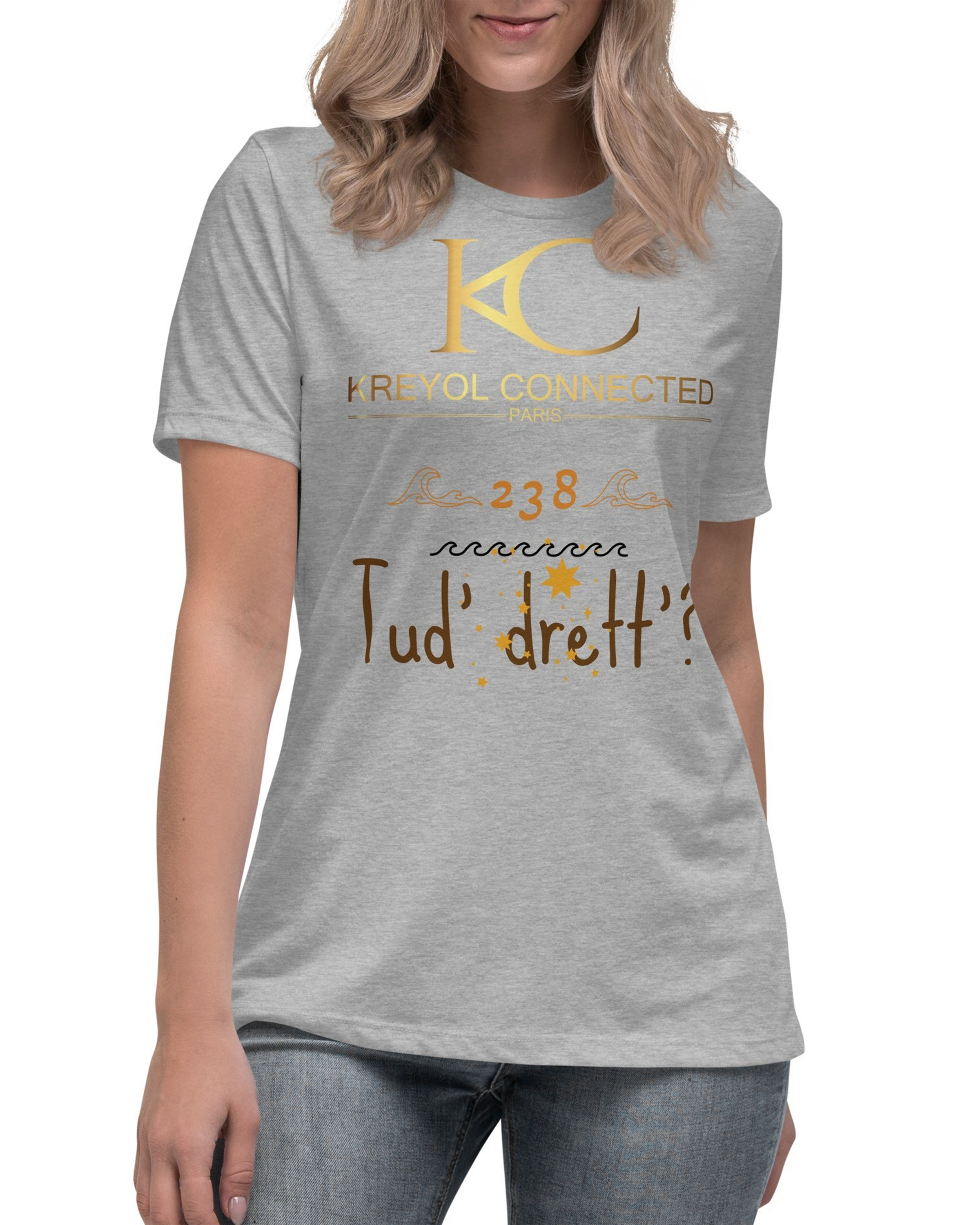 T-shirt Décontracté Femme - Cabo verde#couleur_gris chiné