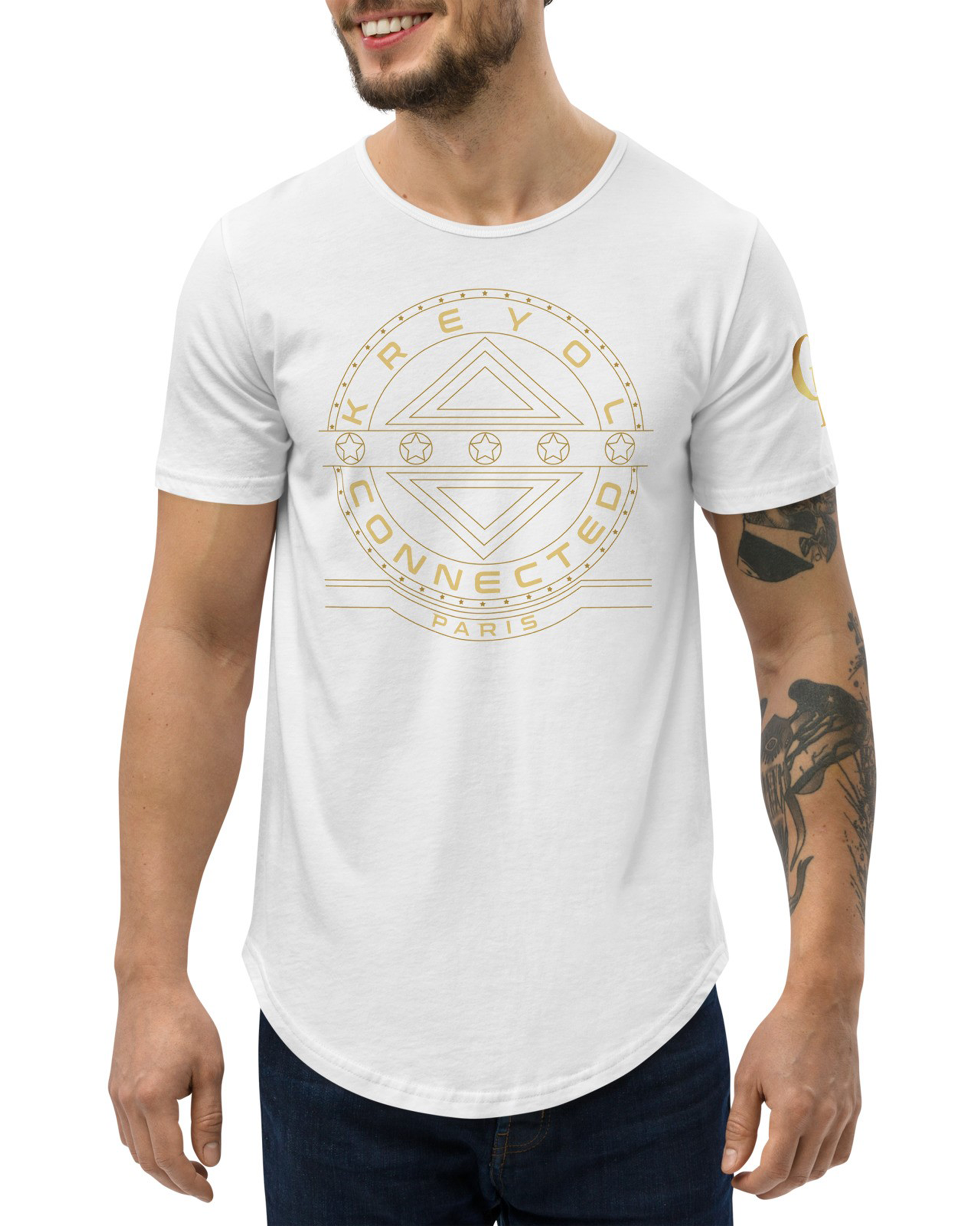 T-shirt avec ourlets Gold blanc - Bella Vista#couleur_blanc