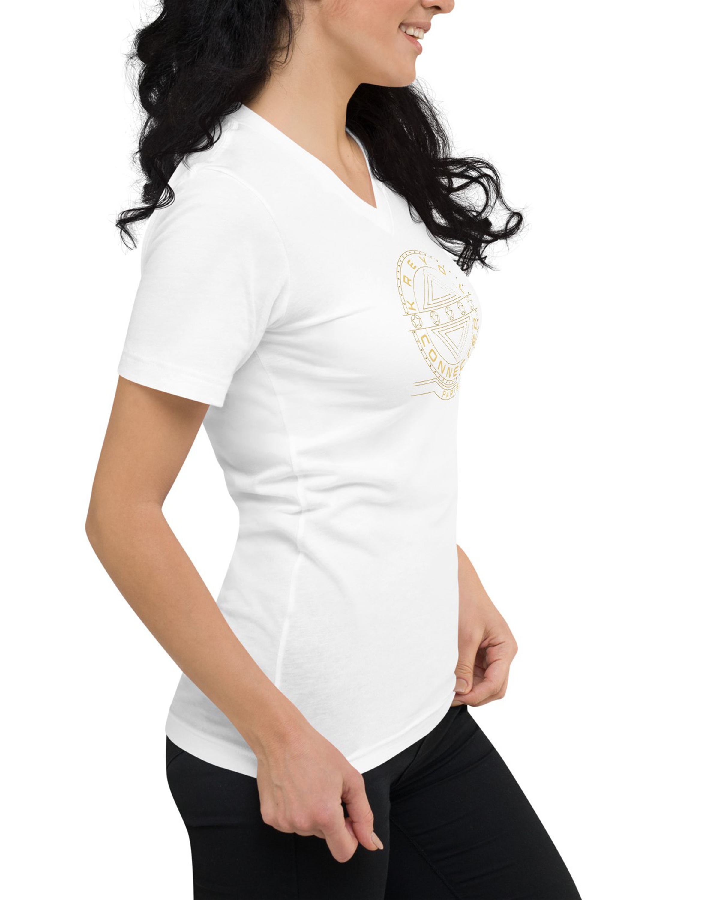 T-shirt col V unisexe blanc - Marigot#couleur_blanc