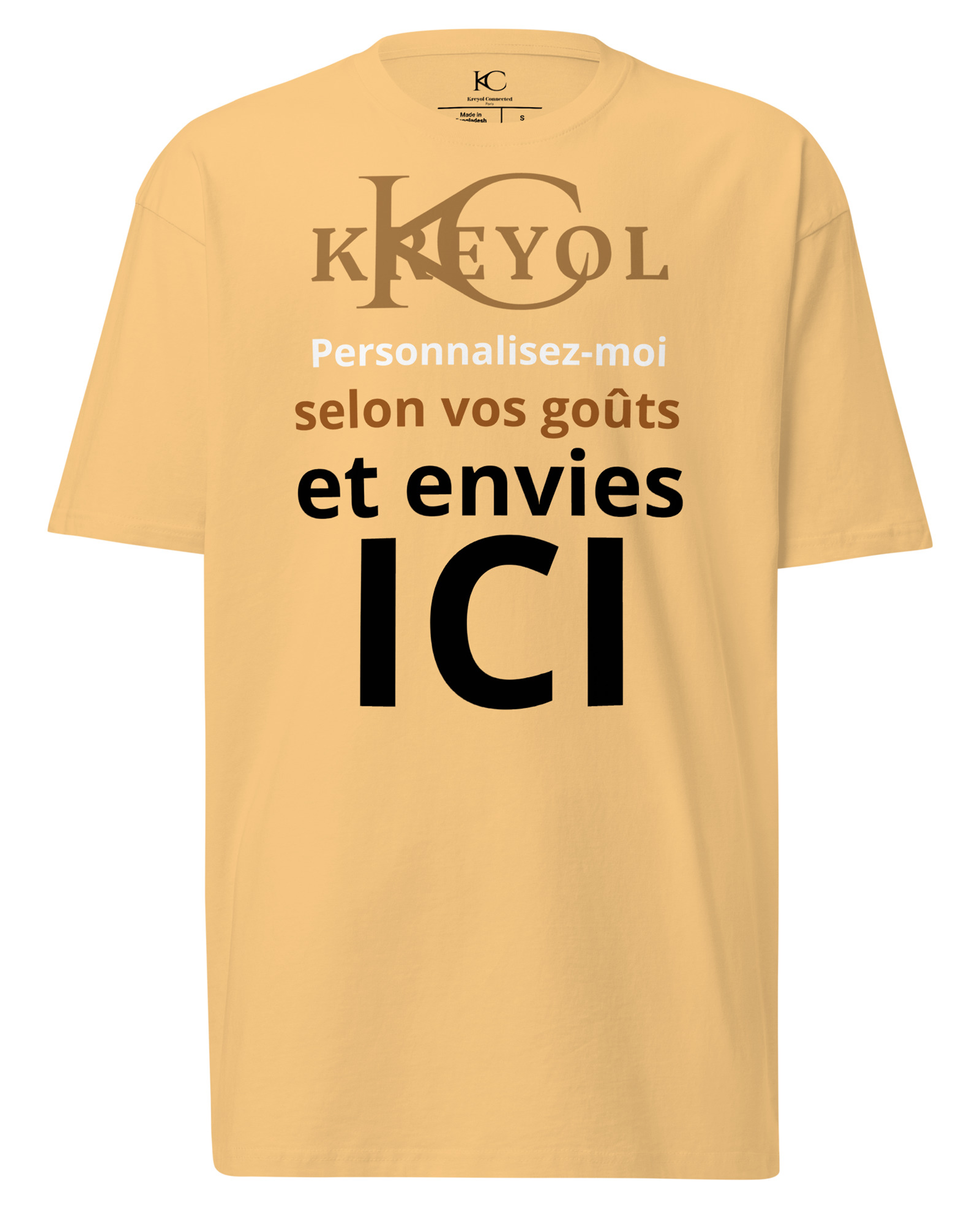 T-shirt épais homme - Hillaby vintage gold - Personnalisable#couleur_vintage gold