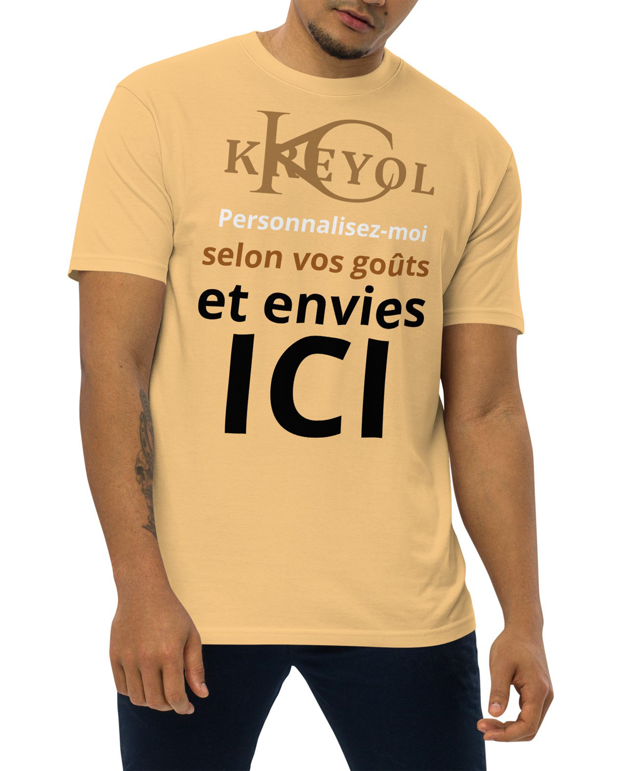 T-shirt épais homme - Hillaby vintage gold - Personnalisable#couleur_vintage gold