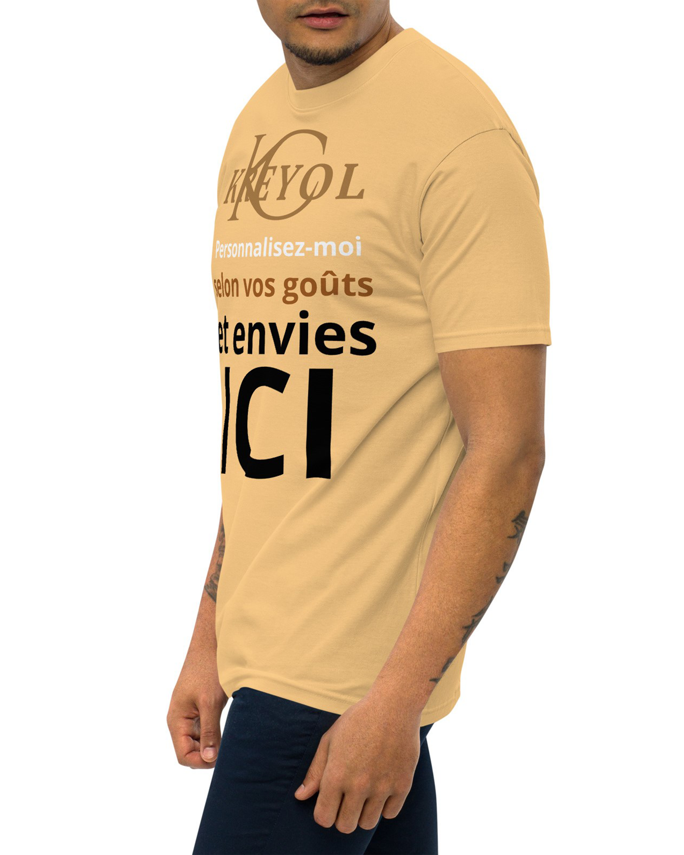 T-shirt épais homme - Hillaby vintage gold - Personnalisable#couleur_vintage gold