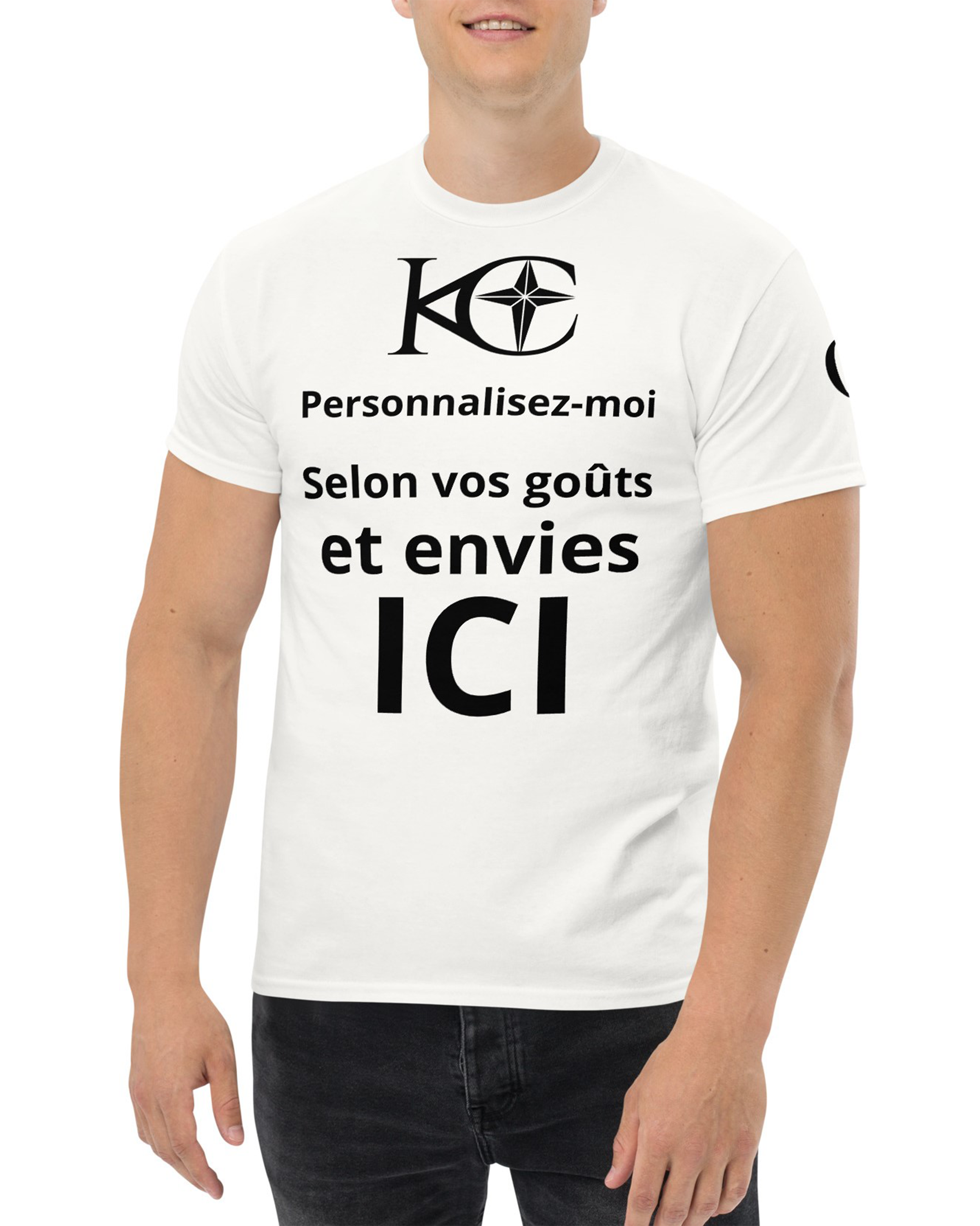 T-shirt homme à Manches Courtes Premium blanc - Baila - Personnalisable#couleur_blanc