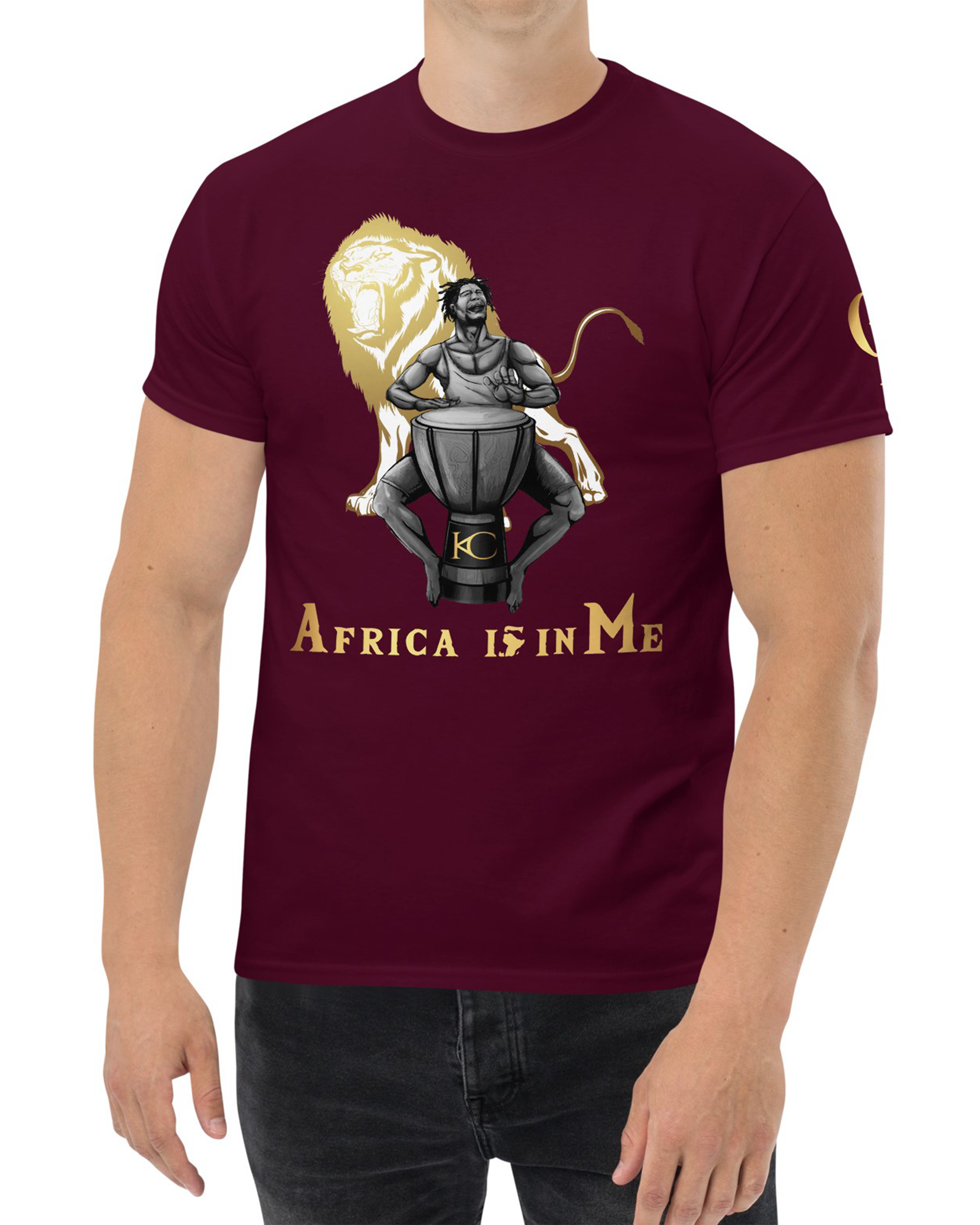 T-shirt lourd homme Arusha bordeaux#couleur_bordeaux