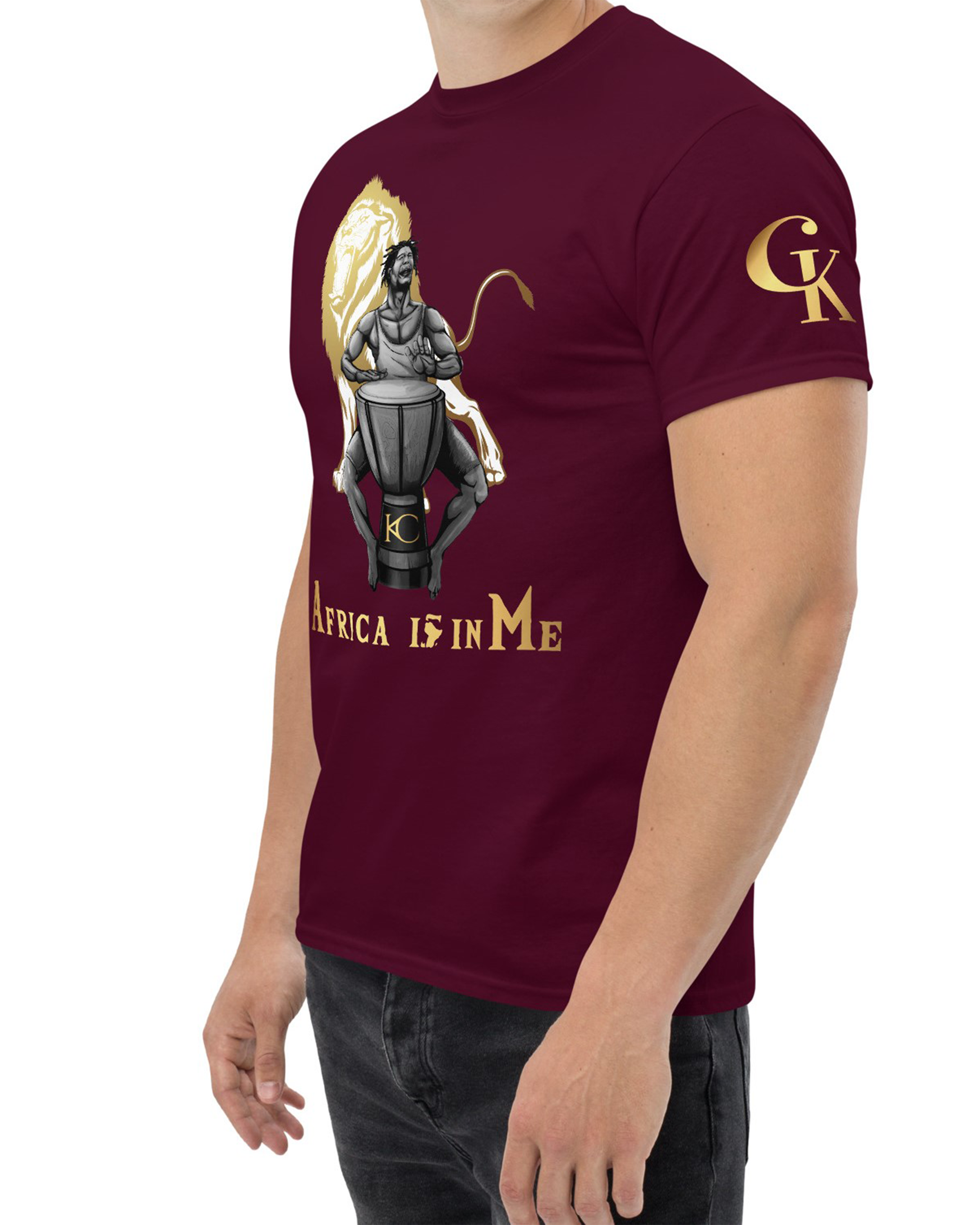 T-shirt lourd homme Arusha bordeaux#couleur_bordeaux