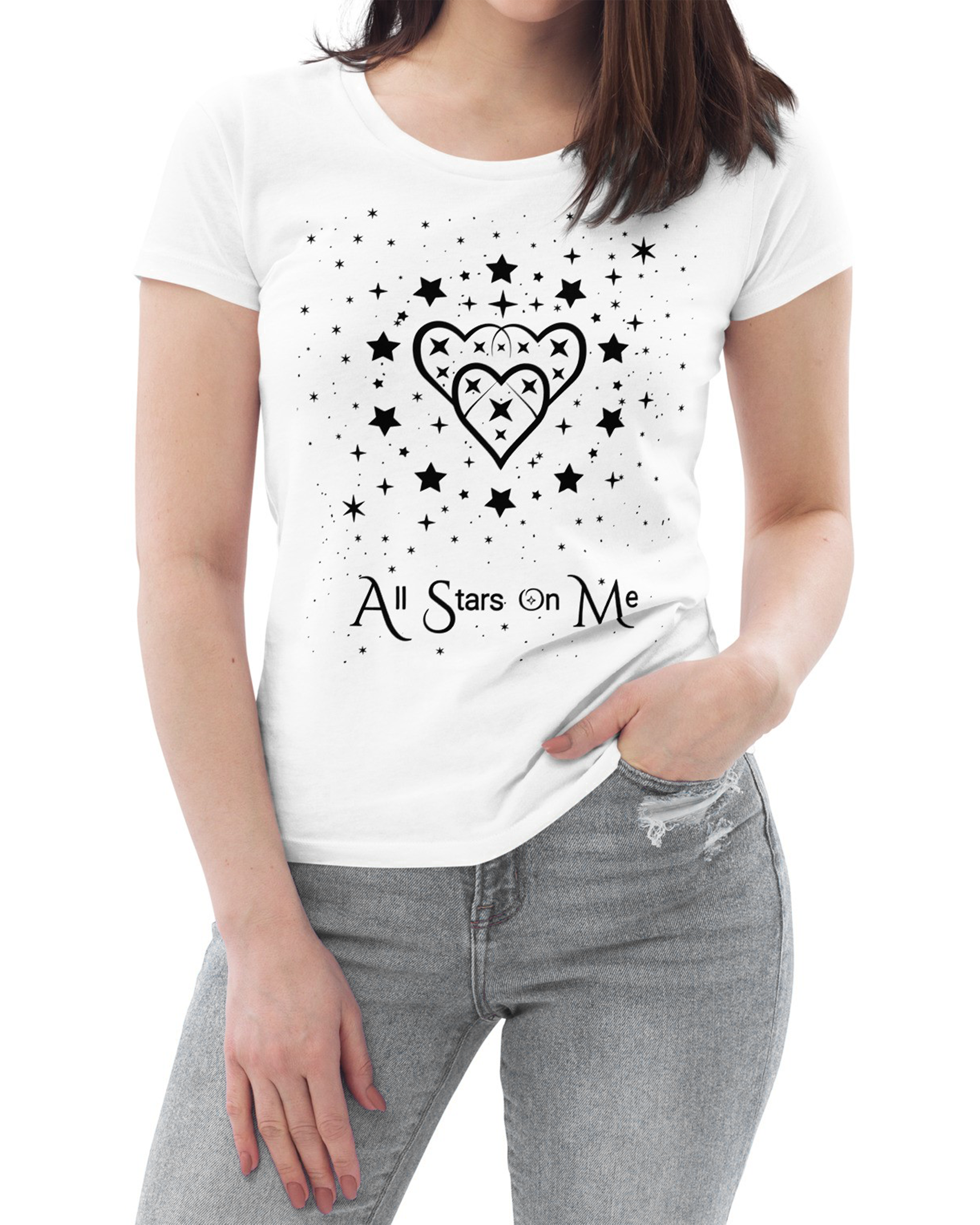 T-shirt moulant écologique femme - Palma Blanc - All Stars On Me#couleur_blanc