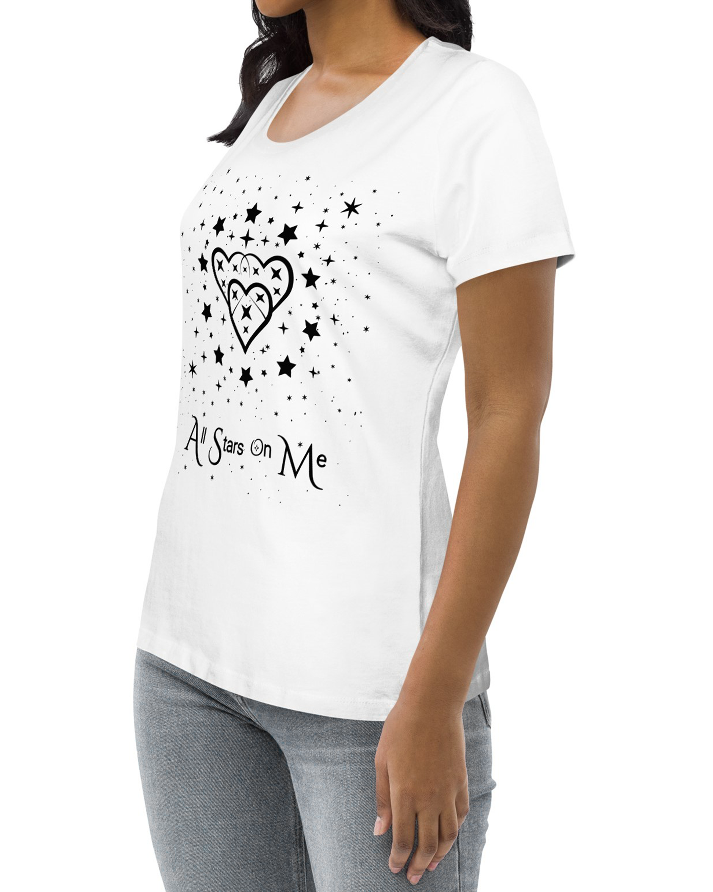 T-shirt moulant écologique femme - Palma Blanc - All Stars On Me#couleur_blanc