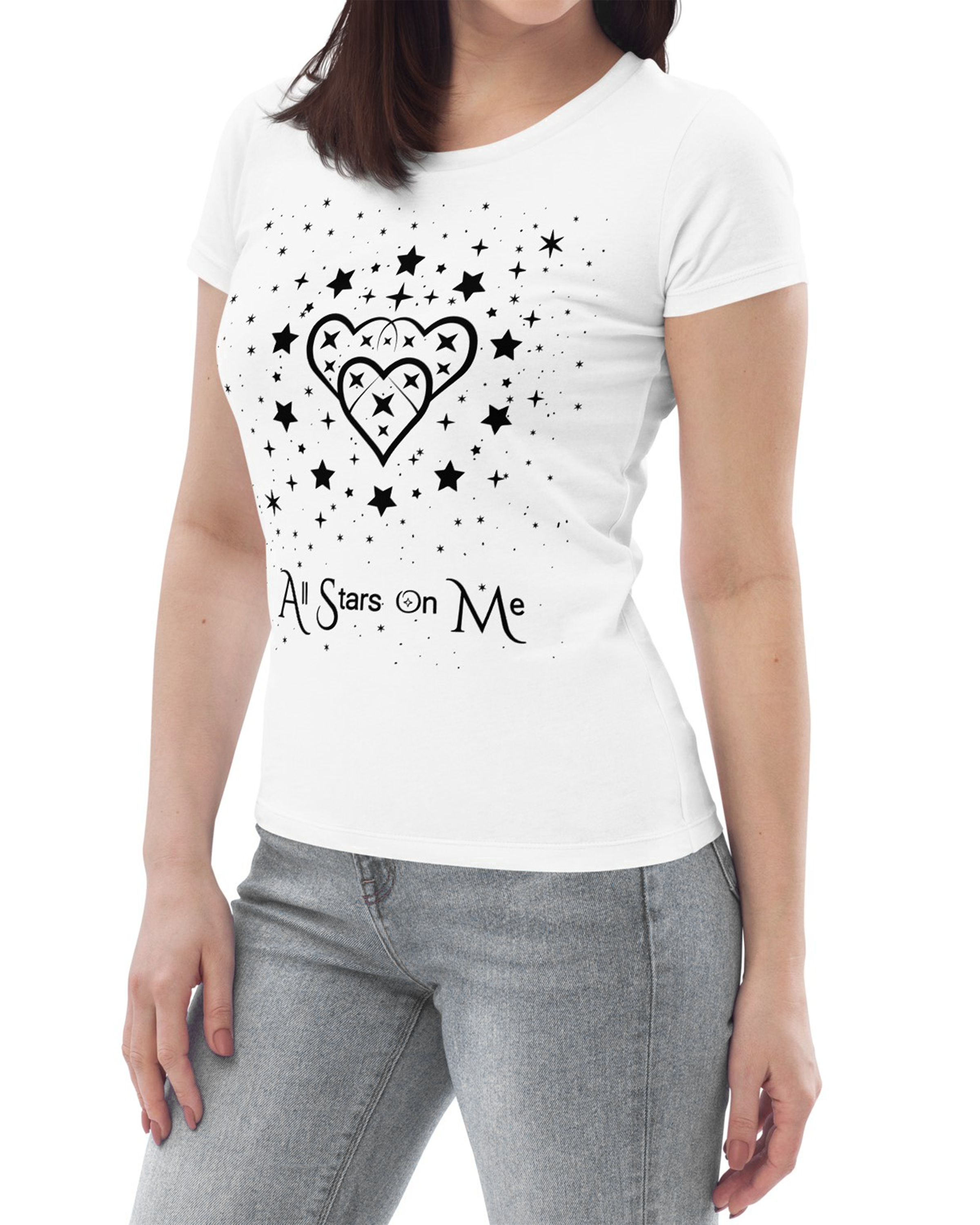 T-shirt moulant écologique femme - Palma Blanc - All Stars On Me#couleur_blanc