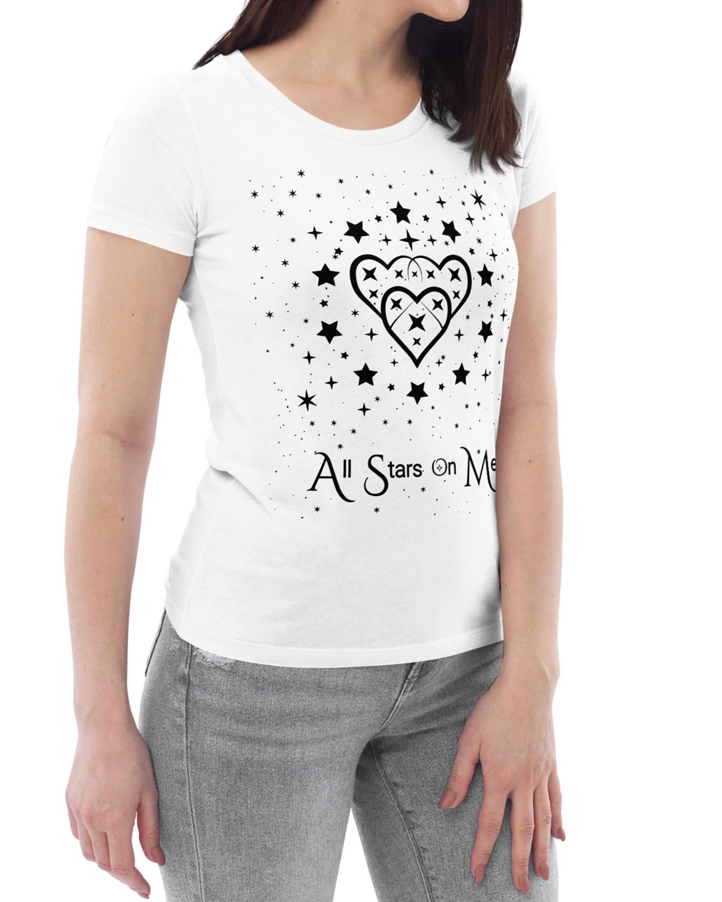 T-shirt moulant écologique femme - Palma Blanc - All Stars On Me#couleur_blanc