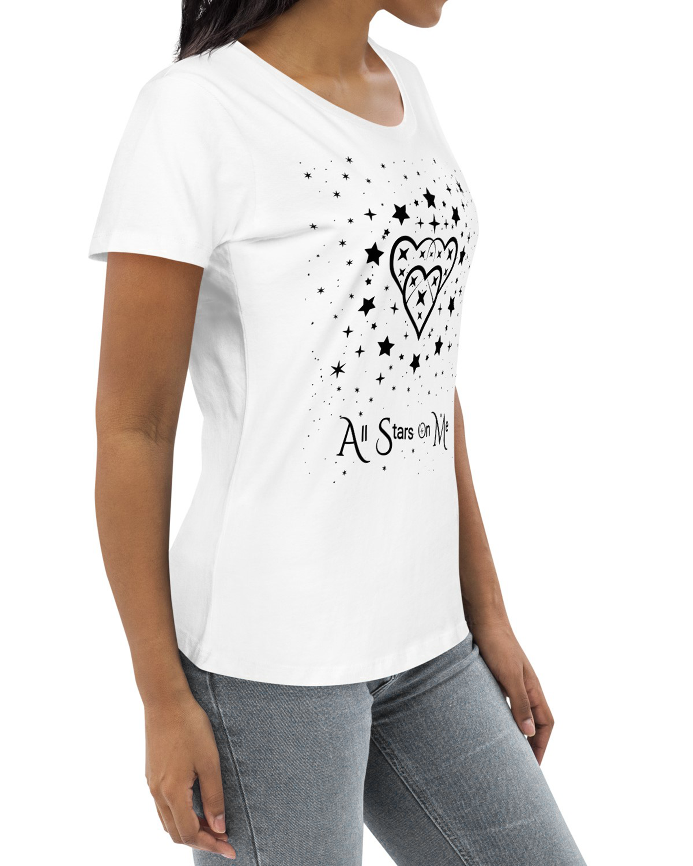 T-shirt moulant écologique femme - Palma Blanc - All Stars On Me#couleur_blanc