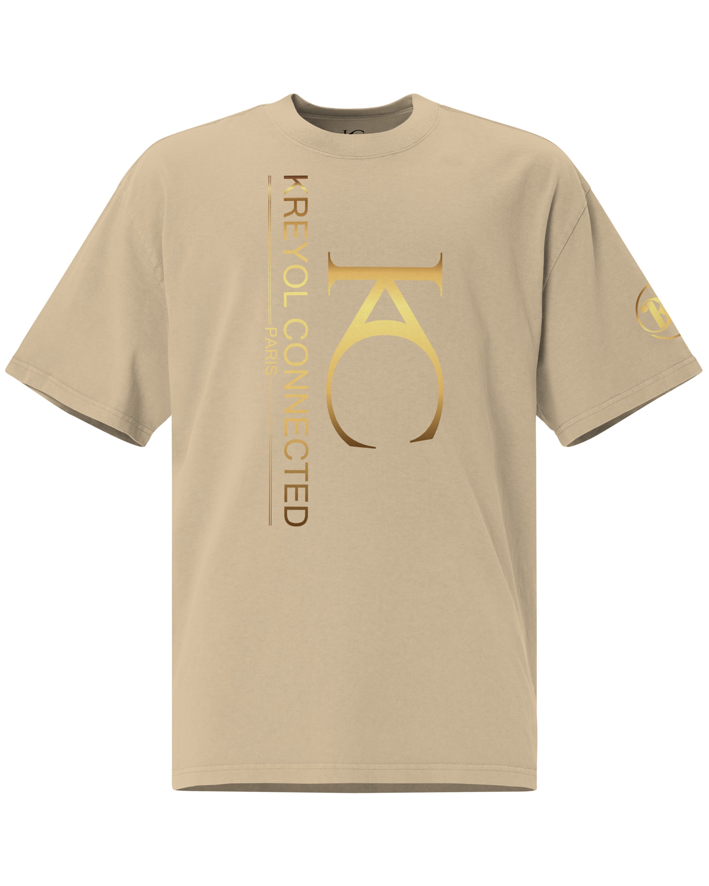 T-shirt oversize délavé - Papaye | Unisexe#couleur_faded khaki